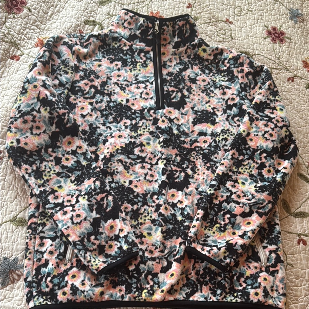 PacSun Half-Zip pullover fleece floral
